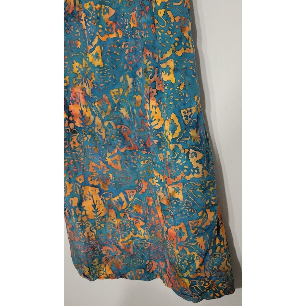 Go Fish Women's Dress Size XS Teal Orange Abstract Pocket - Picture 3 of 5